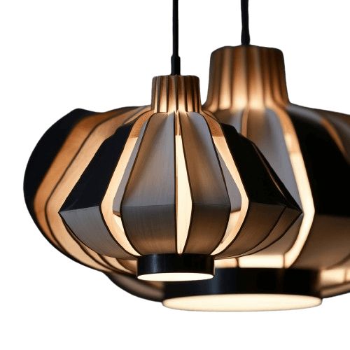 Stylish grey and black pendant light