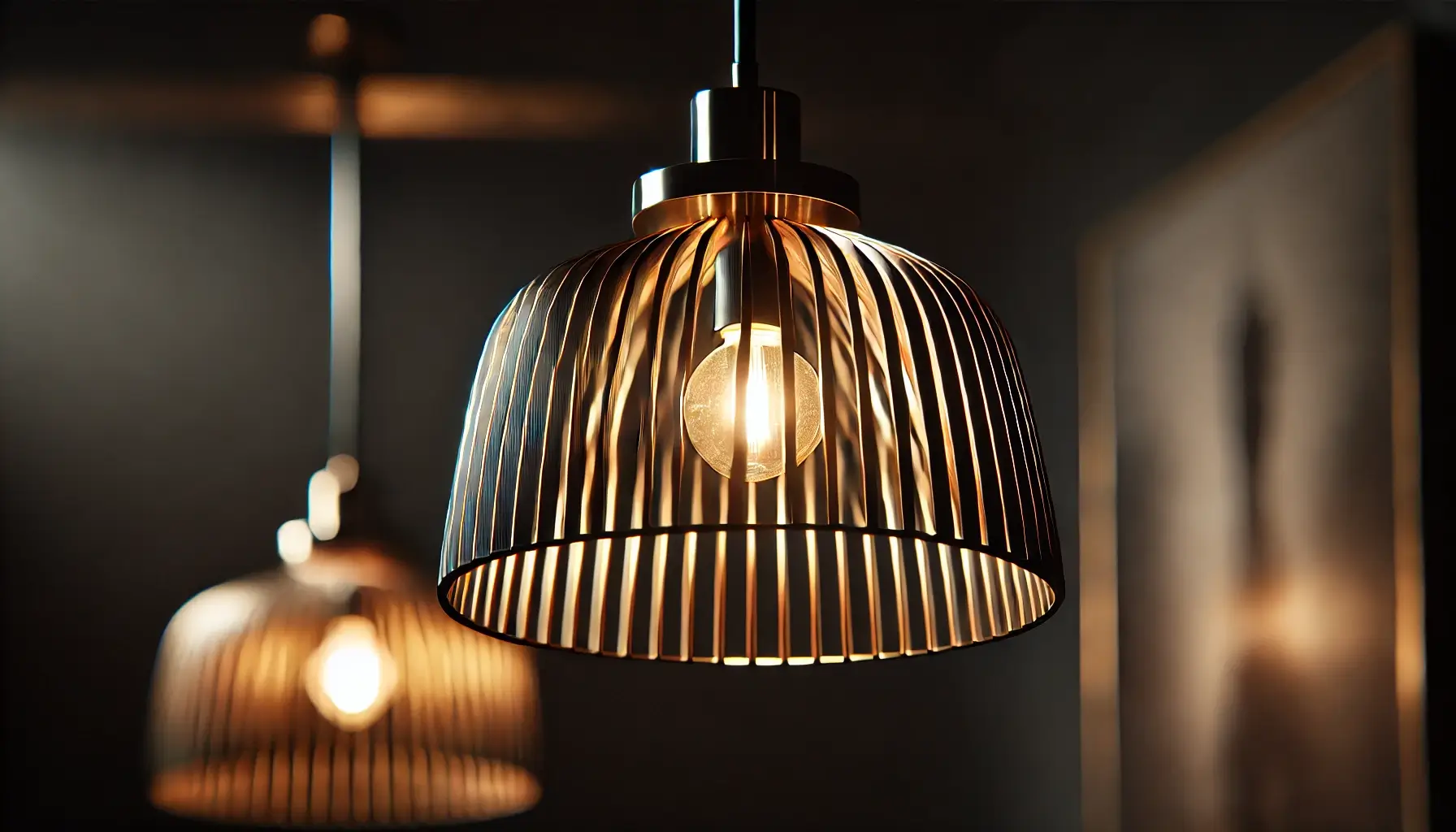 Close-up view of a chandelier
